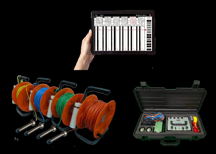 Wireless CSL probes and cable reels